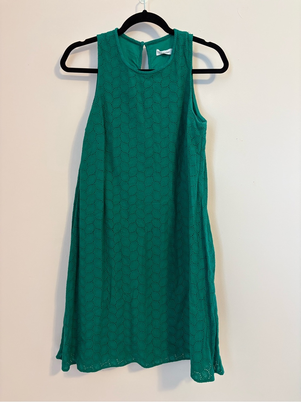 Calvin Klein Teal Eyelet Swing Dress